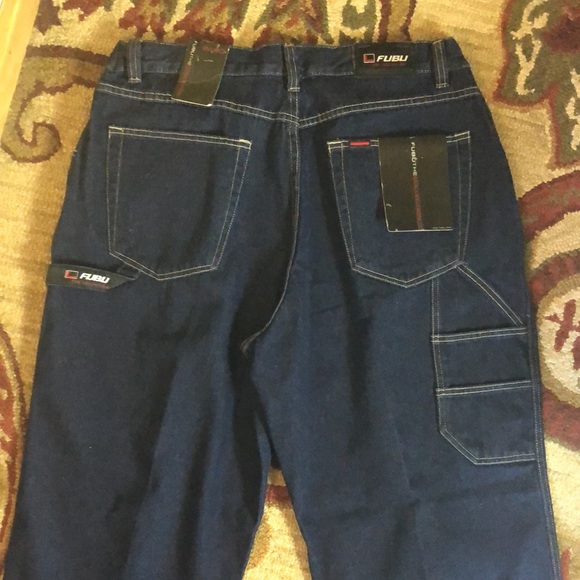 ❌sold❌Vintage 90’s FUBU The Collection Carpenter Jeans sz 40 XL 34 Deadstock NEW - Picture 3 of 16
